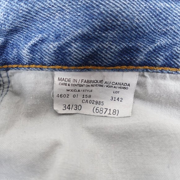 Vintage 90s Bluenotes Relaxed Straight Leg Jeans Men's 33x30 Made in Canada - Picture 4 of 12